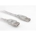 S-link SL-AF2005 Usb2.0 5m Şeffaf Uzatma Kablo