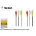Belkin BLK-F3Y083bf2M 2m AV,3xRCA,M/M Siyah Nikel Kablo
