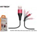 Hytech HY-X230 1.2M 3A Micro Usb Kırmızı/Siyah Data + Şarj Kablosu