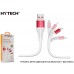Hytech HY-X330 1.2M 3A Lightning Kırmızı/Beyaz Data + Şarj Kablosu