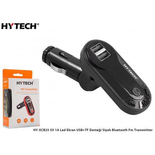Hytech HY-XCB25 5V 1A Led Ekran USB+TF Desteği Siyah Bluetooth Fm Transmitter Hytech HY-XCB25 5V 1A Led Ekran USB+TF Desteği Siyah Bluetooth Fm Transmitter