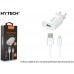Hytech HY-XE14L 1100MA Ev Şarj + 2A Lightning USB Kablolu Beyaz Şarj Adaptör Seti