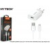 Hytech HY-XE26M 2100MA Ev Şarj 11W + 2A Micro Micro USB Kablolu Beyaz Şarj Adaptör Seti