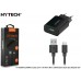 Hytech HY-XE26M 2100MA Ev Şarj 11W + 2A Micro Micro USB Kablolu Siyah Şarj Adaptör Seti