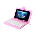 Everest KB-TAB07 Pembe 7 Mini Usb Türkçe Q Klavye + Tablet Pc Kılıfı