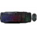 Everest KMX-86 Olivine Black Usb Rainbow Back Light LC Layout Standart Keyboard + Mouse Set