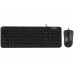 Everest KM-01K Siyah Usb Yuvarlak Tuşlu 3D Mouse Combo LC Layout Klavye + Mouse Set