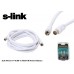 S-link SLX-843 3m TV 9.5M To RG6 F/M Anten Kablosu