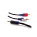S-link SLX-942 10m Gold Kılıflı 2li RCA 3.5 Ster Kablo