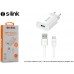 S-link SL-EC10M 1100MA Ev Şarj + 2A Micro USB Kablolu Beyaz Şarj Adaptör Seti
