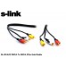 S-link SL-RCA20 3RCA To 3RCA 20m Gold Kablo