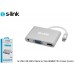 S-link SL-USB-C58 USB3.1 Metal to VGA+HDMI4K*2K+3.5Jac Çevirici