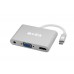 S-link SL-USB-C58 USB3.1 Metal to VGA+HDMI4K*2K+3.5Jac Çevirici