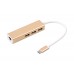 S-link SL-UTY100 TPYE-C TO USB 2.0 * 3 PORTS + RJ45 MEGABIT ETHERNET HUB