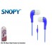 Snopy SN-78 MP3 Kulak İçi Mavi Kulaklık