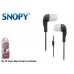 Snopy SN-78 MP3 Kulak İçi Siyah Kulaklık