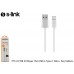 S-link TPC-KC13B 1M Beyaz 2A USB to Type-C Data + Sarj Kablosu