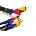 S-link SLX-951 5m Gold Kılıflı 3lü RCA Video Kablo